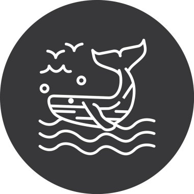 Bir balina simgesinin vektör çizimi