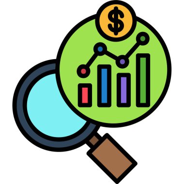 Analiz çizelgesi simgesi - taslak biçimi