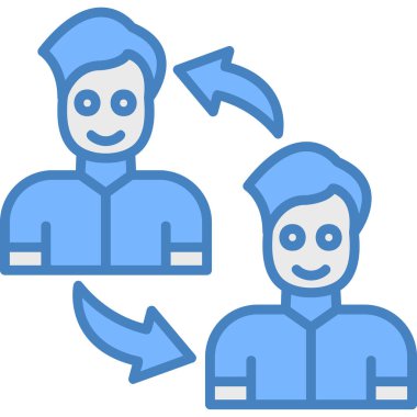 İş simgesindeki insanların vektör illüstrasyonu