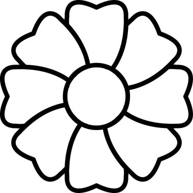 çiçek bahçesi simgesi ana hatlarıyla