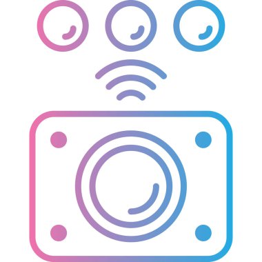 Kamera. Web simgesi basit illüstrasyon