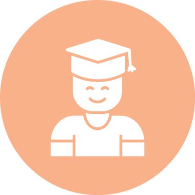 Bir öğrenci simgesinin vektör illüstrasyonu