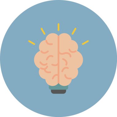 beyin ikonu vektör illüstrasyonu