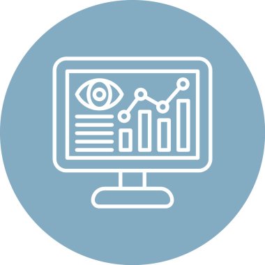 Analizler. Web simgesi basit illüstrasyon