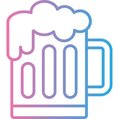 bira kupası simgesi, vektör illüstrasyonu