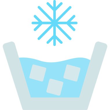 Noel kış kar ikonu düz stil