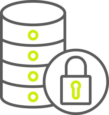 veri depolama simgesi. vektör çizim.