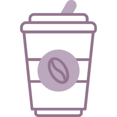 Kahve ikonu vektörü. Basit resimleme