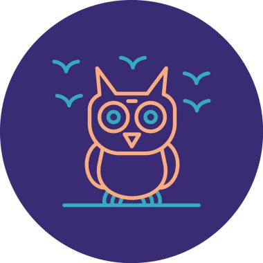 Baykuş simgesi vektör illüstrasyonu