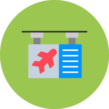 Uçak bileti. Web simgesi