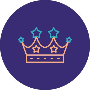 Taç. Web simgesi basit bir illüstrasyon. Kraliçe tacı