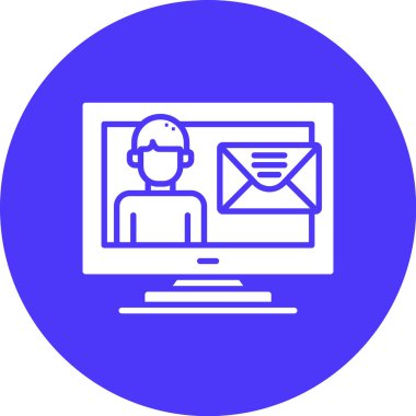 Dizüstü bilgisayar simgesi vektör çizimi