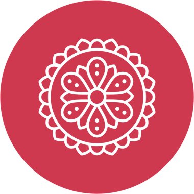 Güzel bir çiçek süslemesinin vektör çizimi