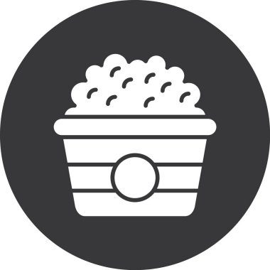 patlamış mısır ikonu vektör illüstrasyonu