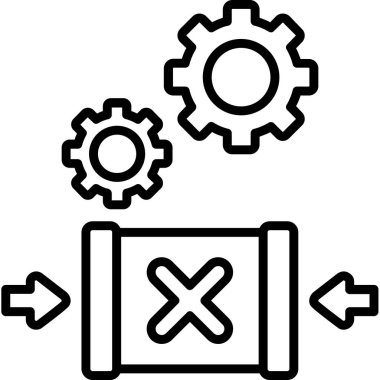 iş yönetimi simgesi vektör illüstrasyonu