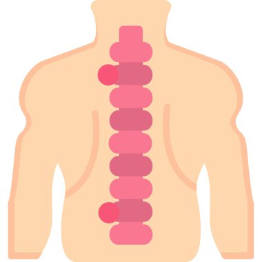 Sırt ağrısı. Web simgesi vektör illüstrasyonu