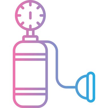 Tek bir izole gazın vektör illüstrasyonu