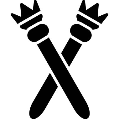 çapraz Kılıç simgesi, vektör illüstrasyonu