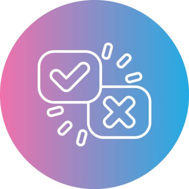 Kontrol işareti modern simgesinin vektör illüstrasyonu