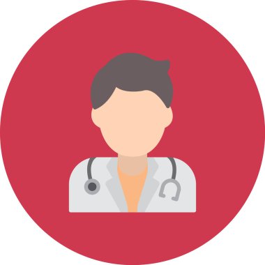 Doktor düz vektör simgesi