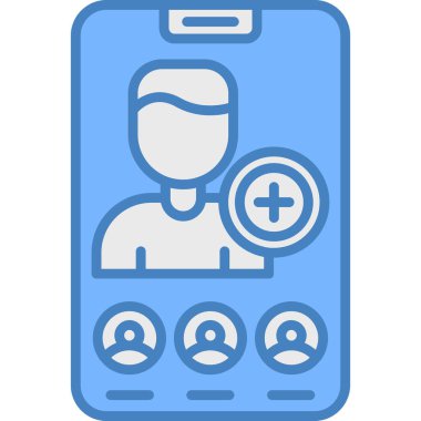 Kişi çağrısı vektör simgesi modern illüstrasyon