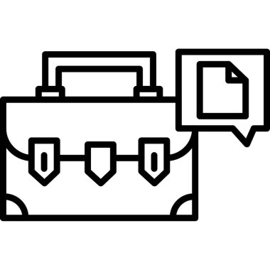 çanta çanta simgesi ana hat biçiminde