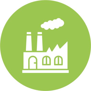 Fabrika simgesi vektör illüstrasyonu