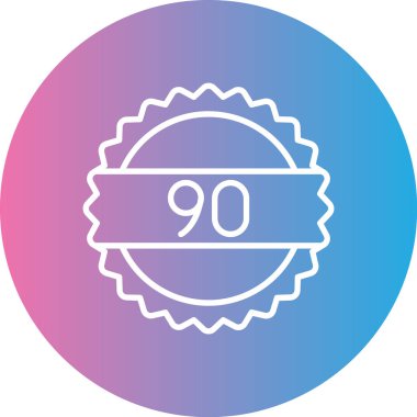 9 0 biçim simgesinin vektör illüstrasyonu