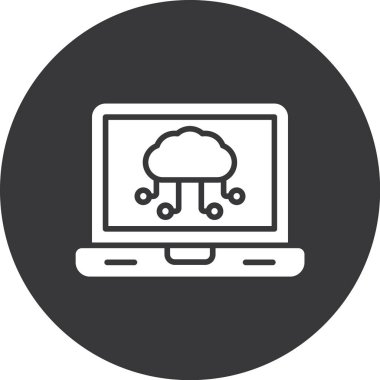 Dizüstü bilgisayar simgesi vektör çizimi