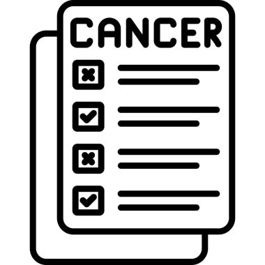 Kanser bakımı vektör çizgisi simgesi