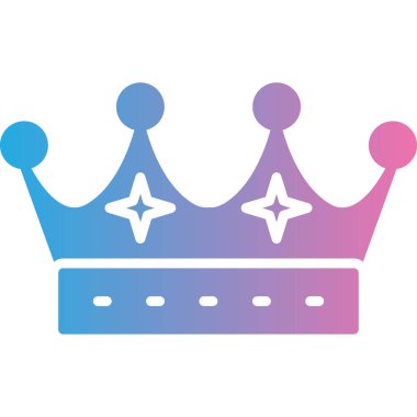 Taç vektör simgesi. Web ve yazdırma tasarımı için beyaz arkaplanda izole edilmiş basit illüstrasyon