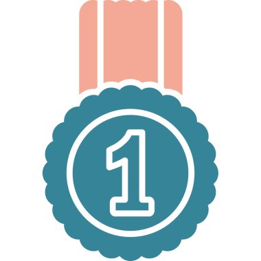 Madalya ikon vektör illüstrasyonu