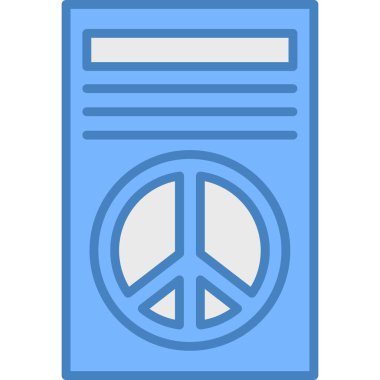 Barış. Web simgesi basit illüstrasyon