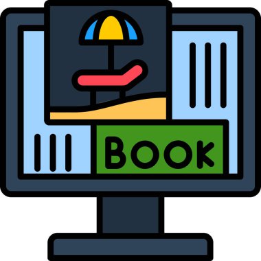 Kitap. Web simgesi basit illüstrasyon