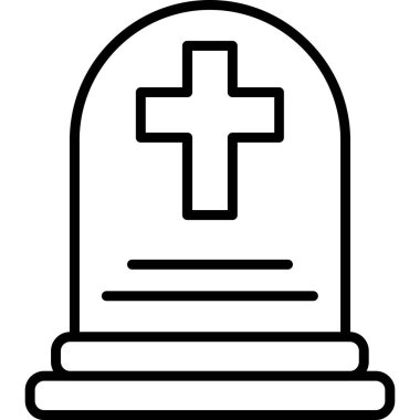 tabut simgesi vektör illüstrasyonu