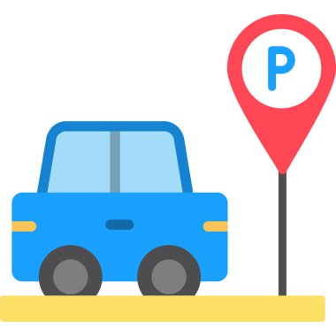 Otopark konumu simgesi - taslak biçimi