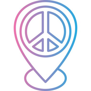 Kolayca değiştirebilen veya düzenleyebilen barış işareti vektör simgesi