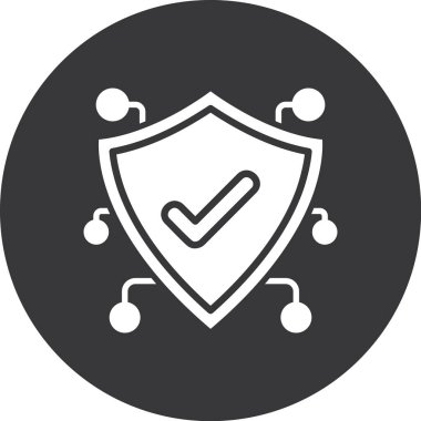 Basit biçim izole vektör illüstrasyonunda işaret simgesini işaretle