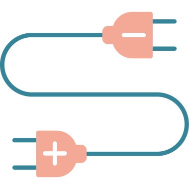 Fişi tak. Web simgesi vektör illüstrasyonu