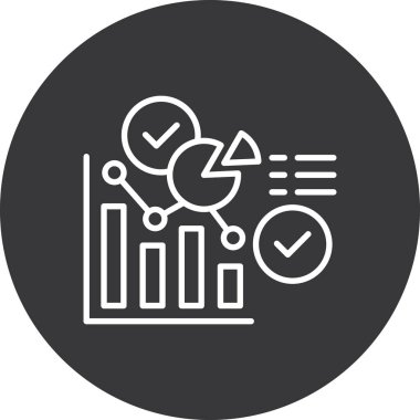 Veri analizi. Web simgesi basit illüstrasyon