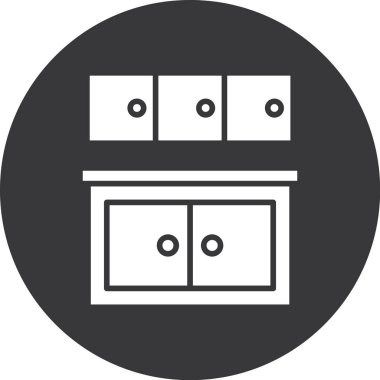 Mobilya simgesinin vektör illüstrasyonu