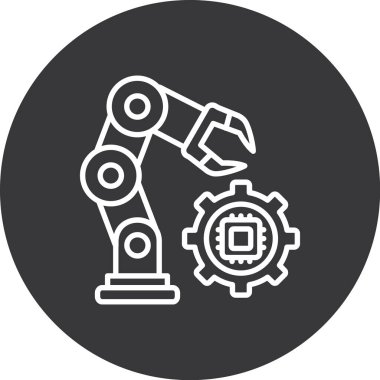 robot ikon vektör illüstrasyonu