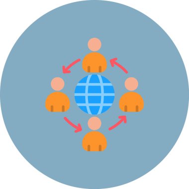 Genel bağlantı düz vektör simgesi