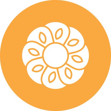 Çiçek. Web simgesi basit illüstrasyon