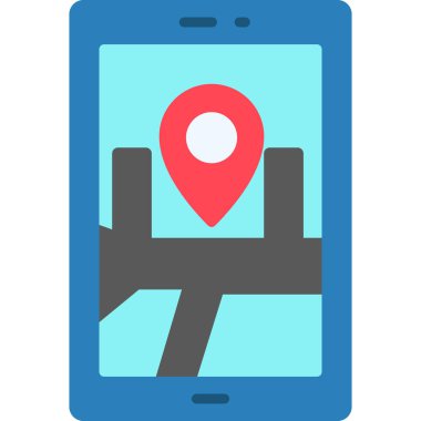 gps konum simgesi düz biçimli