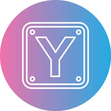 Y harfinin vektör illüstrasyonu