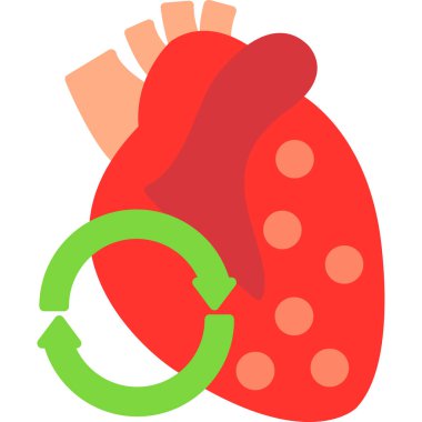 Düz stil olarak kalp sağlığı simgesi
