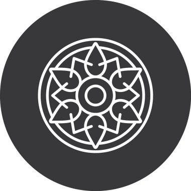 Tekerlek simgesinin vektör illüstrasyonu