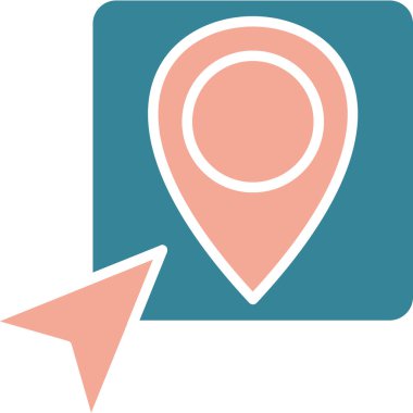 konum. Web simgesi basit illüstrasyon
