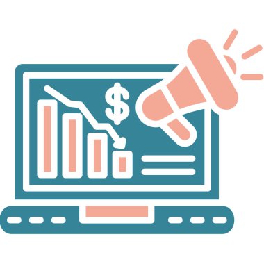 Online reklamcılık vektör simgesi